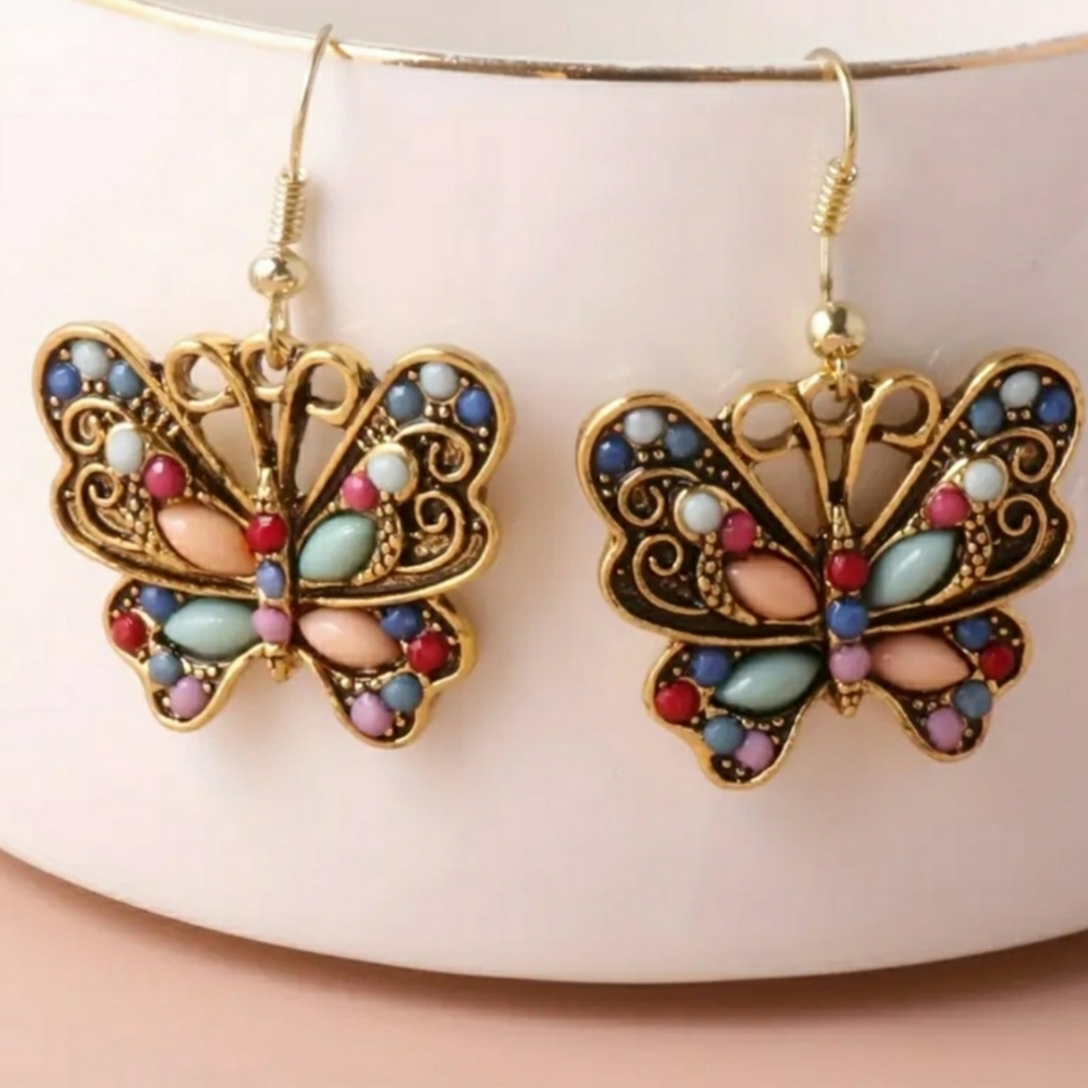 NEW Colorful Butterfly Earrings